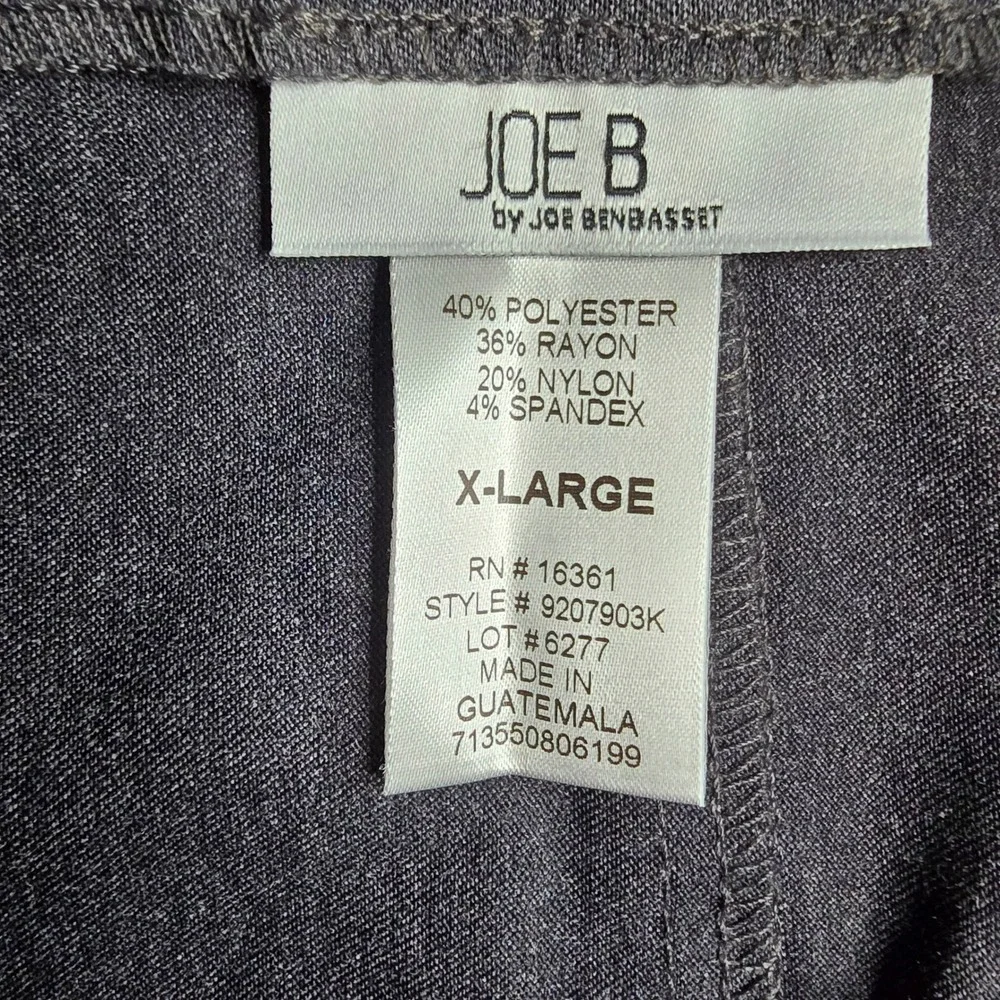 Joe B XL Charcoal Gray Pencil Skirt Career Zip Accent business Casual Bodycon‎